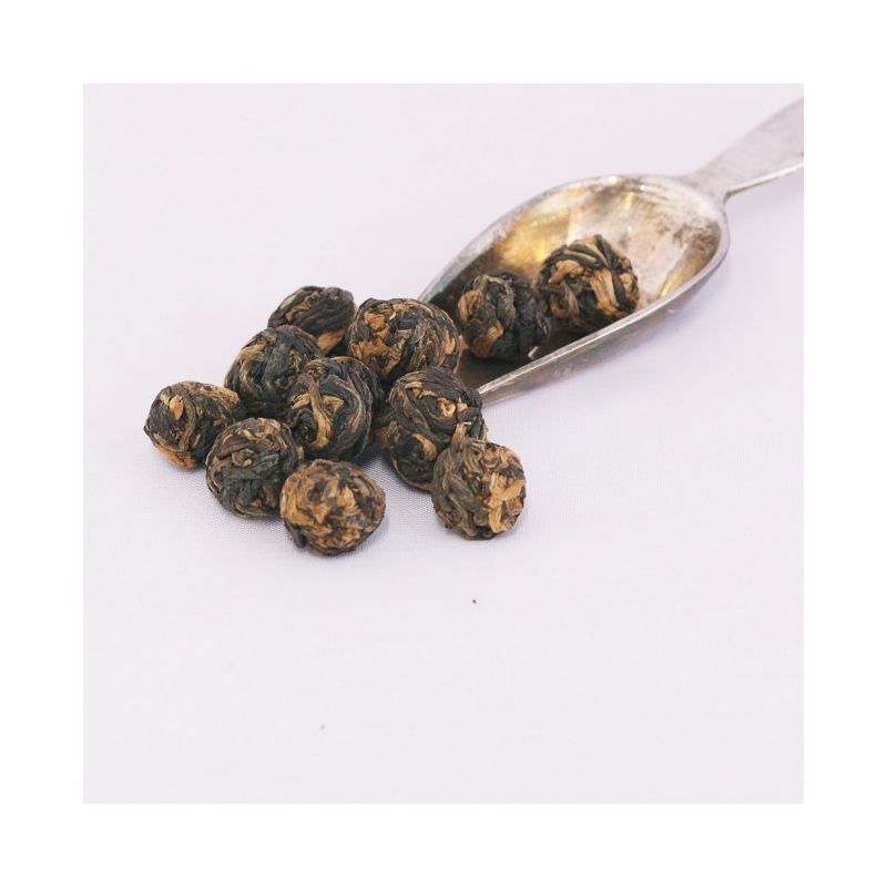 106.Black Dragon Pearls (250g) - black tea rolled in balls - PIAG The Fresh Tea Art&Craft - 4