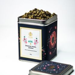  - 408.Dragon Pearl Jasmin (100 g puszka) - zielona jaśminowa herbata zrolowana w perły - Piag The Fresh - Piag Tea
