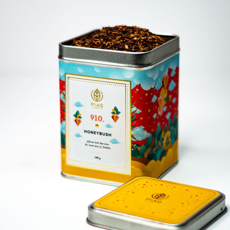  - 910.Honeybush (100 g puszka) - afrykański krzew, który pokochał słodki smak wolności - Piag The Fresh Tea - Piag Tea