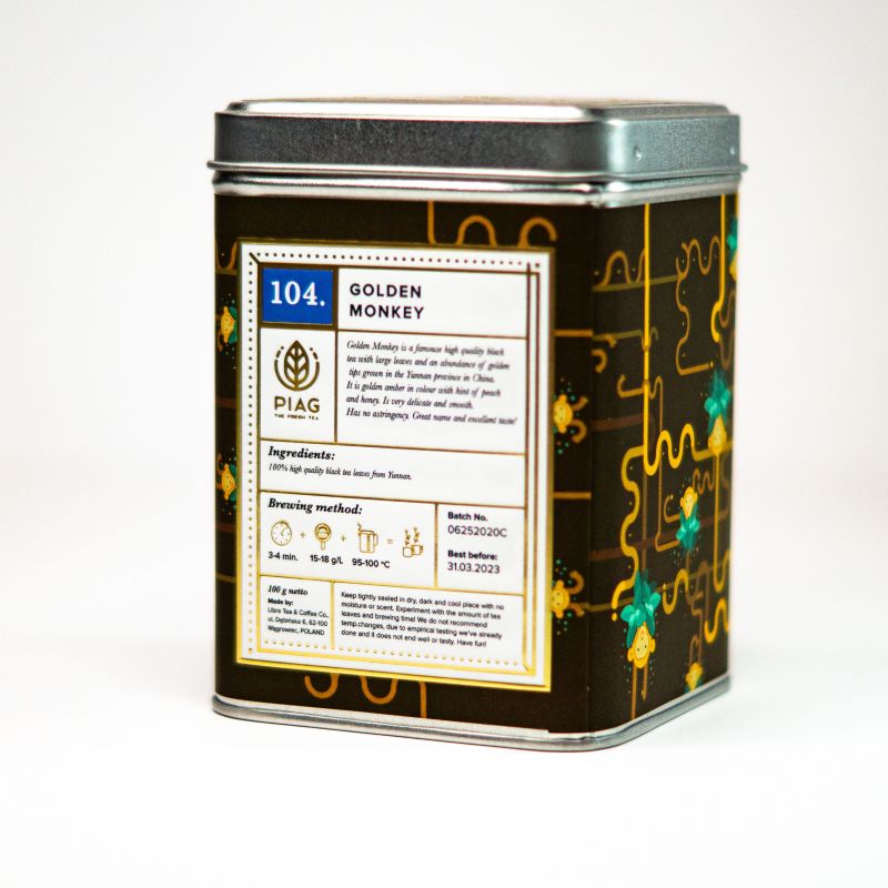 104. Golden Monkey (100g) -black tea- PIAG The Fresh Tea  Art&Craft - 4