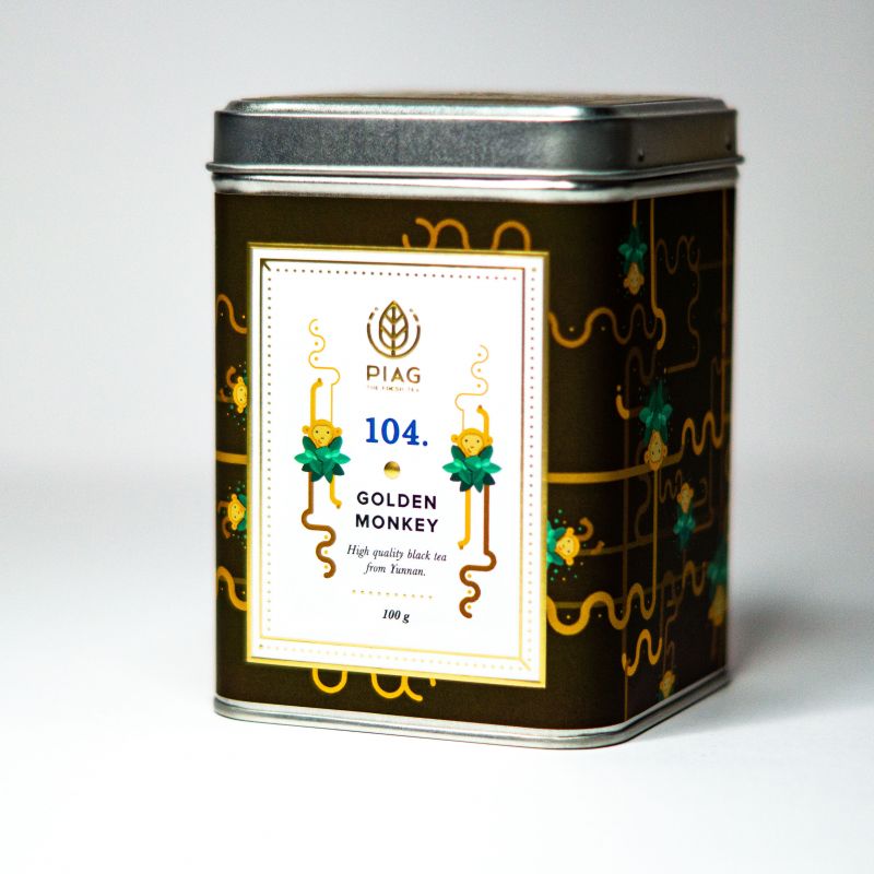  - 104. Golden Monkey (100 g puszka)-czarna herbata - Piag The Fresh Tea  Art&Craft - Piag Tea