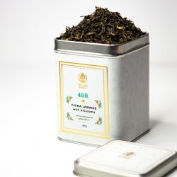 400. China Jasmine With Blossom (100g) - Grüner Tee mit Jasminblütenaroma -  PIAG The Fresh Tea - 1