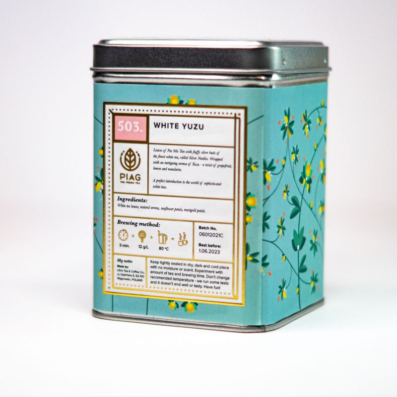 503.White Yuzu (50 g) - White tea with intriguing Yuzu fruit - PIAG The Fresh Tea - 4