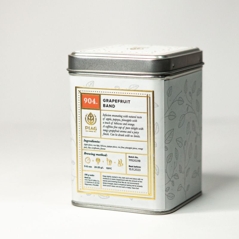 904.Grapefruit Band (100g) - fruity composition with bold chords of grapefruit - PIAG The Fresh Tea - 3