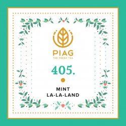  - 405. Mint La La Land 50 biodegradowalnych saszetek - zielona herbata z miętą - Piag The Fresh Tea - Piag Tea