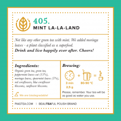 405. Mint La La Land 50ct -Green tea with mint PIAG The Fresh Tea - 6