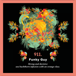 911.Funky Guy (250 g bag) infusion of rocket plant in the vapor of the insane scent of orange Piag The Fresh Tea - 1