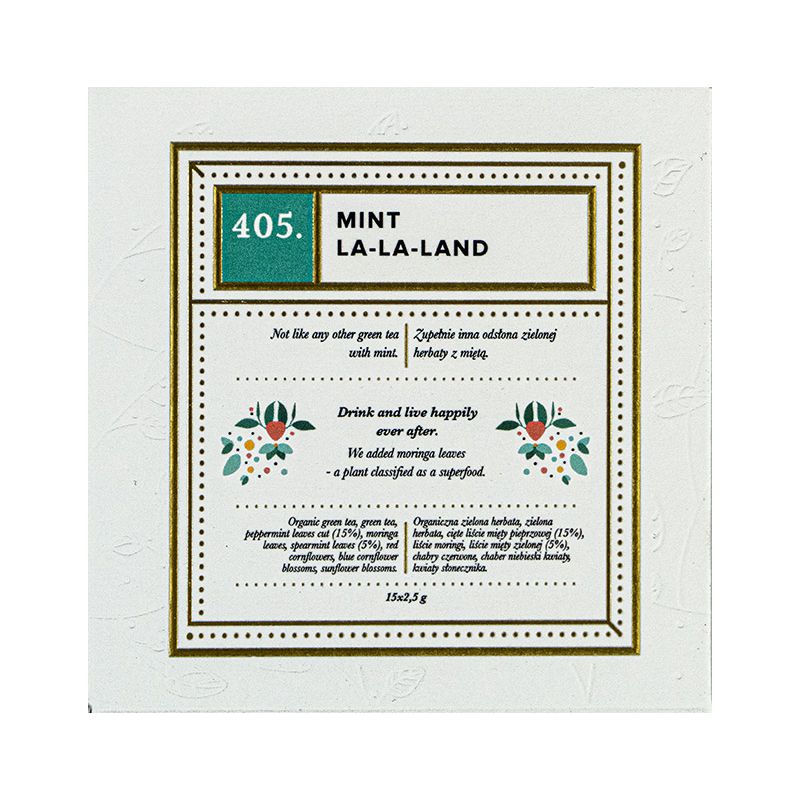  - 405. Mint La La Land 15szt -Zielona herbata Z Miętą - Piag The Fresh Tea - Piag Tea