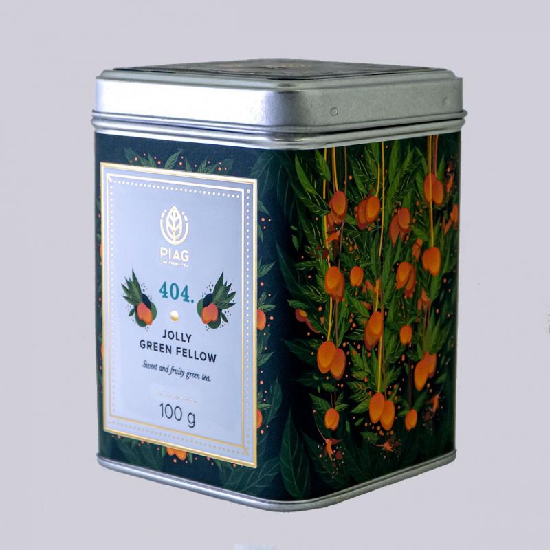 404. Jolly Green Fellow (100g) - green tea with mango - PIAG The Fresh Tea - 3