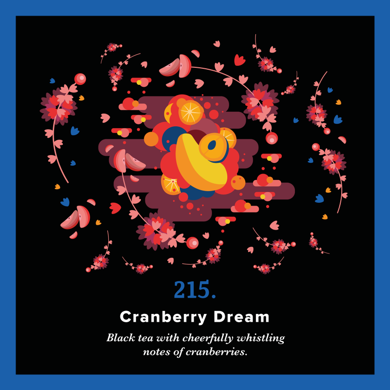 215. Cranberry Dream (100g) - black tea with sour cranberries -  PIAG The Fresh Tea - 4