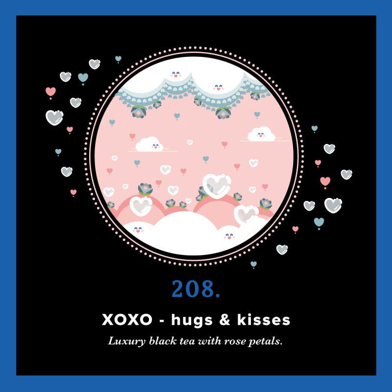  - 208. XOXO- Hugs & Kisses (100g) - czarna herbata z różą - Piag The Fresh Tea - Strona główna