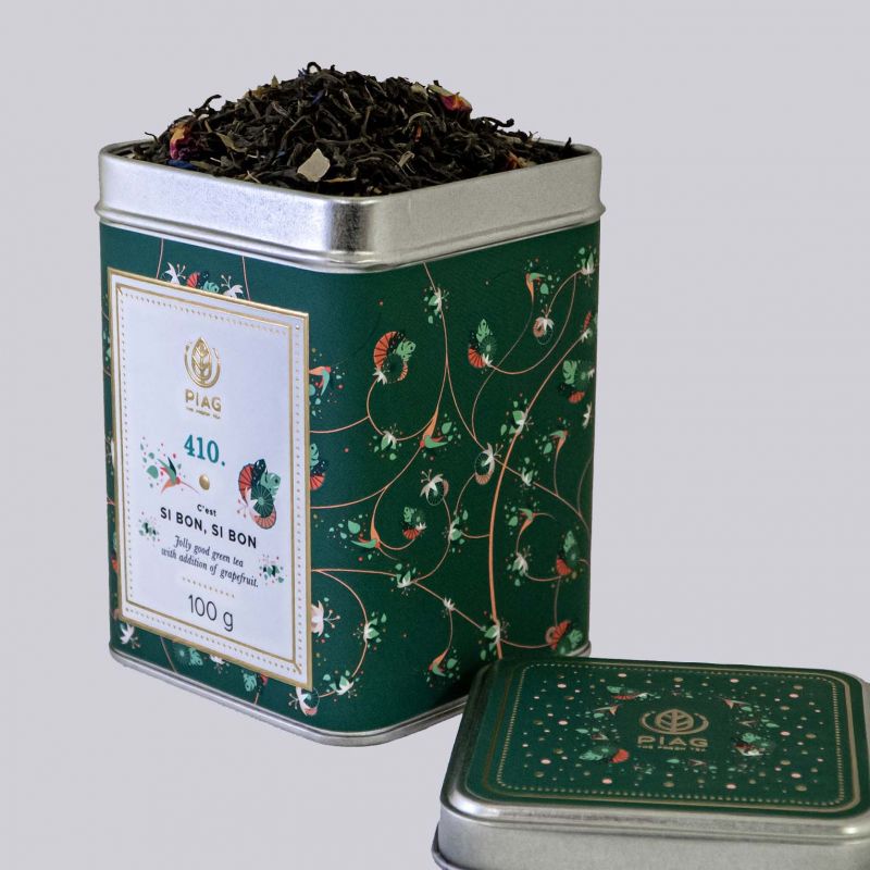  - 410. C'est Si Bon, Si Bon (100 g puszka) - zielona herbata z grejpfrutem - Piag The Fresh Tea - Strona główna