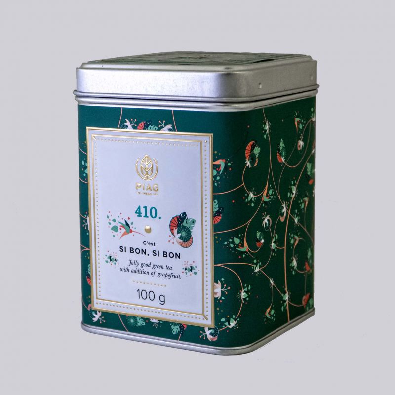 410. C'est Si Bon, Si Bon (100 g tin) - green tea with grapefruit - Piag The Fresh Tea - 1