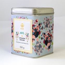  - 403. Japanese Sakura (100 g puszka) -japońska zielona herbata z wiśnią i migdałami - Piag The Fresh Tea - Herbaty PIAG TEA